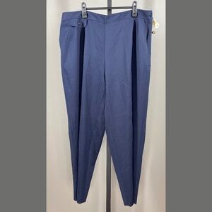NEW Talbots Pants Womens 20 W blue straight leg vintage classic business casual